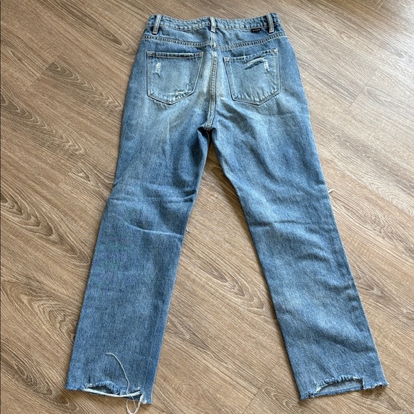 Ripped Casual Blue Boyfriend Jeans - Picture 5 of 6